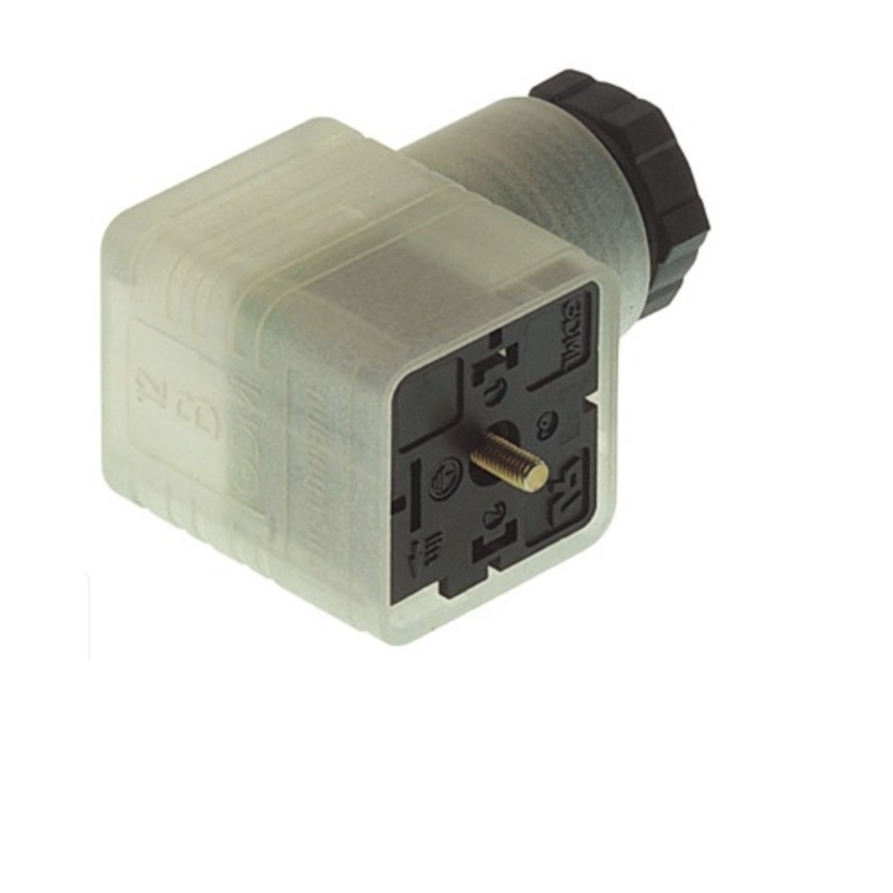 927801-764 HIRSCHMANN SOLENOID VALVE CONNECTOR<BR>FORM A DIN 2+G PG11 CG FW LED/DIODE, 24VDC